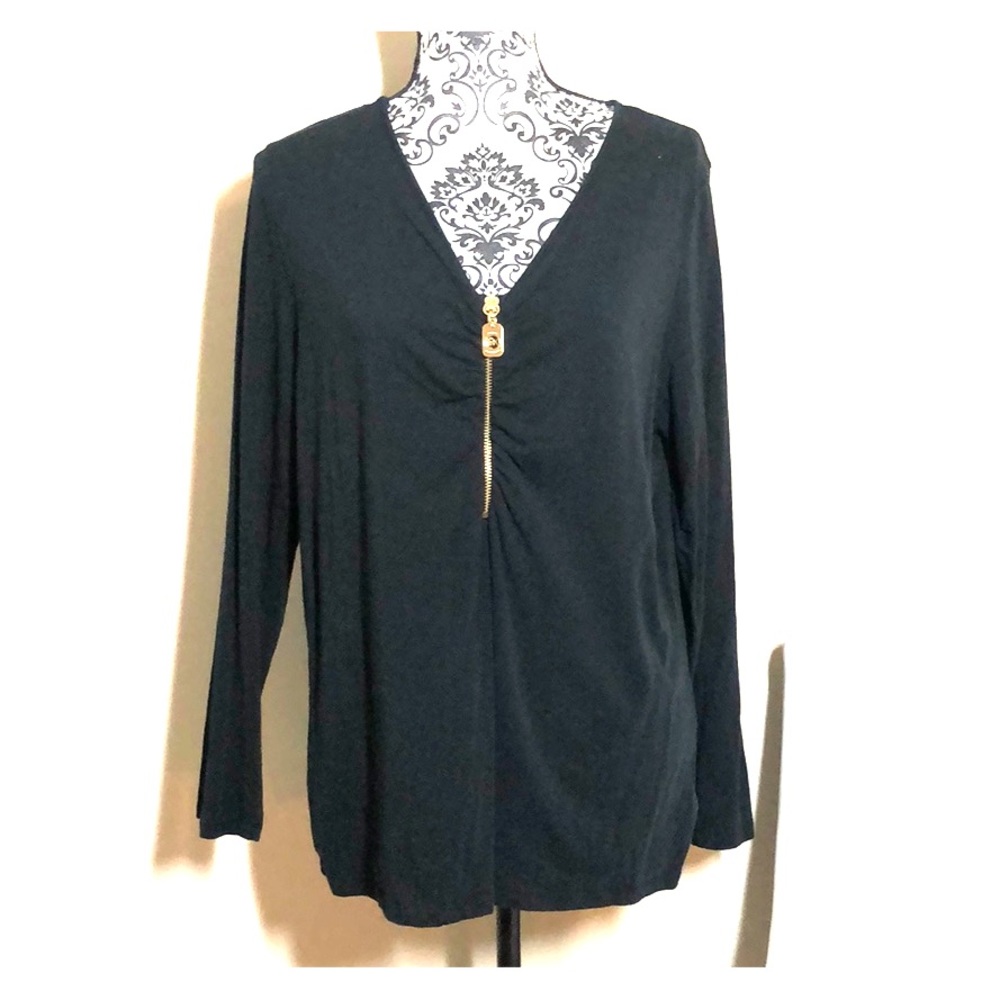 Michael Kors 3/4 sleeve black top